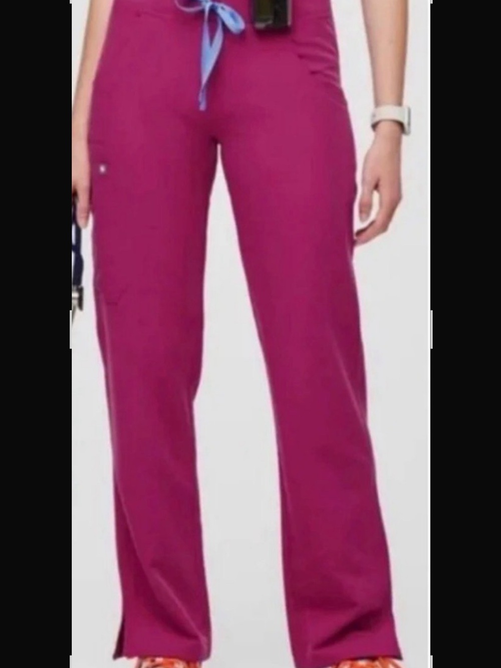 Figs cargo Magenta Jogger Style Scrub Pants with Drawstring small